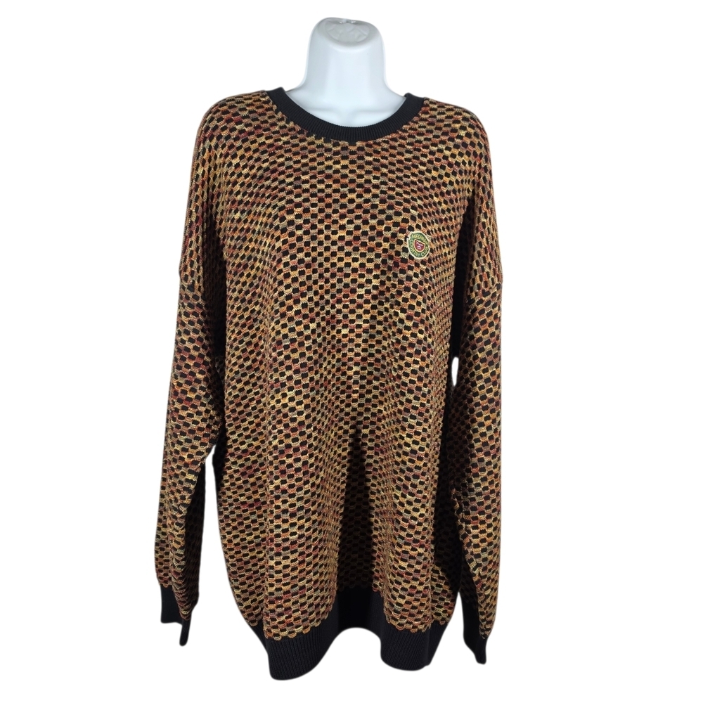 TUNDRA CANADA HONEYCOMB TEXTURED COTTON SWEATER WITH COUNTRY CLUB LOGO